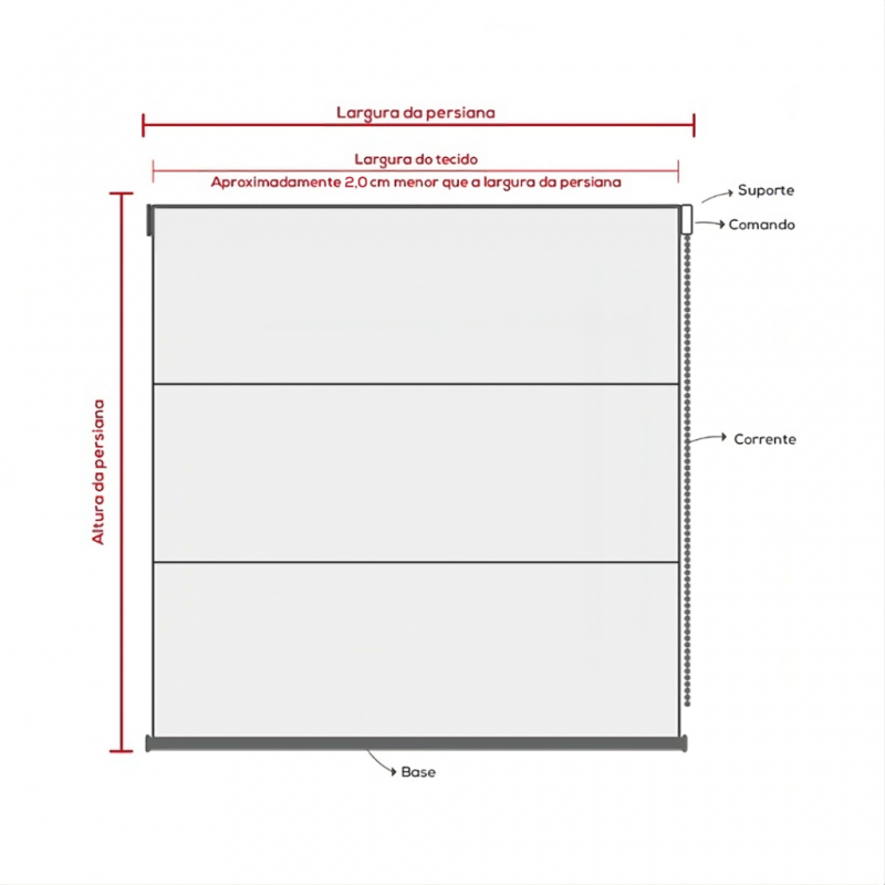 Persiana Romana Blackout Marrom - Valor m2